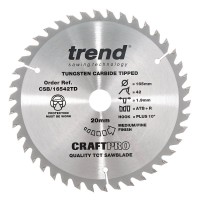 Trend CraftPro Thin Kerf Cordless Saw Blade - 165mm dia x 1.9 kerf x 20 bore 42T