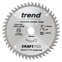 Trend CraftPro Trimming Crosscut Saw Blade - 165mm dia x 2.2 kerf x 20 bore 48T
