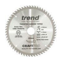 Trend CraftPro Thin Kerf Cordless Saw Blade - 190mm dia x 1.6 kerf x 30 bore 60T
