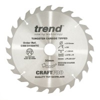 Trend CraftPro Thin Kerf Cordless Saw Blade - 210mm dia x 1.8 kerf x 30 bore 24T