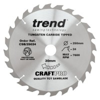 Trend CraftPro Universal Wood Rip Saw Blade - 250mm dia x 3 kerf x 30 bore 24T