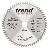 Trend Wood Circular Saw Blade - 254mm x 2.4 kerf x 30 bore 60T