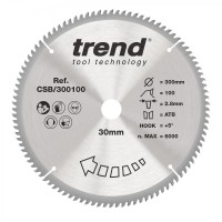 Trend Wood Circular Saw Blade - 300mm dia x 2.8 kerf x 30 bore 100T
