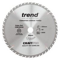 Trend CraftPro Combination Wood Saw Blade - 300mm dia x 2.8 kerf x 30 bore 48T