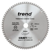 Trend CraftPro Trimming Crosscut Saw Blade - 300mm dia x 2.8 kerf x 30 bore 72T