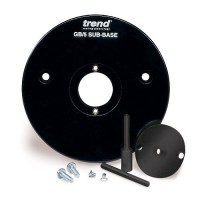 Trend GB/5 Router Sub Base with Bush and Pins - Makita, Bosch, DeWalt