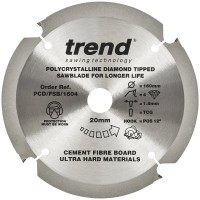 Trend PCD Fibreboard Saw Blade - 160mm dia x 1.8 kerf x 20 bore 4T