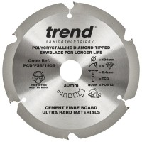 Trend PCD Fibreboard Saw Blade - 190mm dia x 2.4 kerf x 30 bore 6T