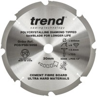 Trend PCD Fibreboard Saw Blade - 305mm dia x 2.4 kerf x 30 bore 8T