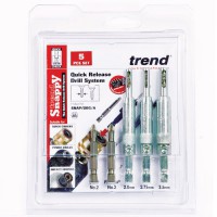 Trend Snappy 5pc Drill Bit Guide Set for 6, 8, 10 Gauge - SNAP/DBG/A
