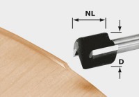 Festool 491666 Edge Trimming Cutter - 16mm Cut x 19mm Dia x 8mm Shank HW
