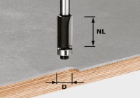 Festool 491027 Edge Trimming Cutter - 25mm Cut x 12.70mm Dia x 8mm Shank HW