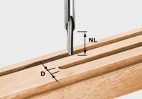 Festool 490941 Groove Cutter - 8mm Cut x 3mm Dia x 8mm Shank HS