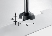 Festool 500368 Plane Cutter - 7mm Cut x 28mm Dia x 8mm Shank HW