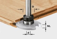 Festool 499803 Cutter Spindle for Groove Cutting Disc S8 1,5-5 KL16