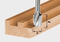 Festool 490944 Spiral Groove Cutter - 21mm Cut x 6mm Dia x 8mm Shank HS