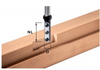 Festool 497454 Reversible Blade Groove Cutter - 50mm Cut x 16mm Dia x 12mm Shank HW