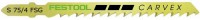 Festool 499476 5pk Jigsaw Blade WOOD S 75/4 FSG 5X