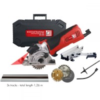 Holzmann TAS89M Mini Plunge Saw with 3 x Blades and Guide Rails, in Carry Case 230v