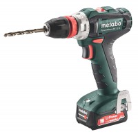 Metabo Cordless Drill Driver PowerMaxx BS 12 Q 2x12V 2Ah Batteries + Charger in MetaBOX