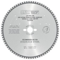 CMT Industrial Saw Blade for Stainless Steel 300 dia x 2.2 kerf x 30 bore Z80 10FWF