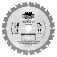 CMT K Contractor General Purpose Saw Blade - 165mm dia x 1.7 kerf x 20 bore Z24 15ATB