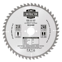 CMT K Contractor General Purpose Saw Blade - 216mm dia x 2.4 kerf x 30 bore Z48 15ATB