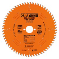 CMT Industrial Finish Saw Blade - Laminated POS 220mm dia x 3.2 kerf x 30 bore Z64 TCG