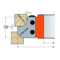 CMT PAIR OF CONCAVE/CONVEX RADIUS KNIVES 40X30X2 R=10 FOR HEADS 694.007