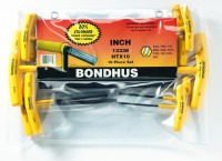 BONDHUS HTX10 T-Handle Hex Driver Set - 10 pcs - 3/32\"-3/8\", 13338