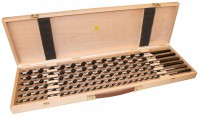 Famag 1410600 Auger Bits Lewis Pattern Set of 6 pcs in Wooden Case - Length 650 mm