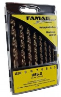Famag 1594 Brad point drill bit HSS-G Set of 8 pcs  3 4 5 6 7 8 9 10 mm
