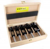 Famag 1616505 Disc and Plug Cutter Set of 5 pcs in Wooden Case