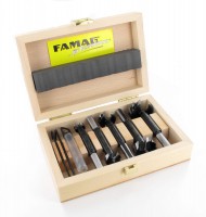 Famag 1624505 Pilot Guided Bormax 2.0 Prima, Set of 5pcs in Wooden Case INC Centre Point