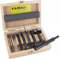 Famag 1624506 Pilot Guided Bormax 2.0 Prima, Set of 6pcs in Wooden Case INC Centre Point & Extension