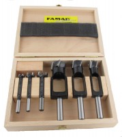 Famag 1628306 Plug Cutter with Bormax Bits Set of 6pcs in Wooden Case