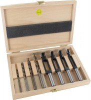 Famag 1629308 Plug Cutter with HSS-G bits Set of 8pcs in Wooden Case