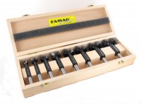 Famag 1662508 TCT Cylinder Boring bit Carbide Tipped Set of 8pcs in Wooden Case