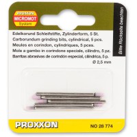 PROXXON 28774 Proxxon Corundum Grinding Bit Cylinder 2.5mm Dia. (Pkt 5)