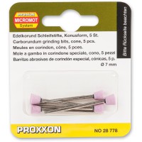 PROXXON 28778 Proxxon Corundum Grinding Bit Taper 7mm Dia. (Pkt 5)