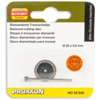 PROXXON 28840 DIAMOND CUTTING DISC AND ARBOR 20MM (1)