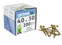 Optimaxx Extreme Performance Woodscrew 4.0mm x 50mm - POZI - Box of 200