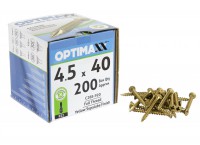 Optimaxx Extreme Performance Woodscrew 4.5mm x 40mm - POZI - Box of 200