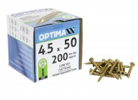 Optimaxx Extreme Performance Woodscrew 4.5mm x 50mm - POZI - Box of 200