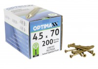 Optimaxx Extreme Performance Woodscrew 4.5mm x 70mm - POZI - Box of 200