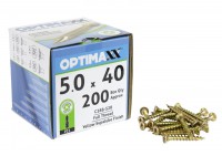Optimaxx Extreme Performance Woodscrew 5.0mm x 40mm - POZI - Box of 200