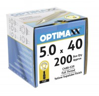 Optimaxx Extreme Performance Woodscrew 5.0mm x 40mm - TORX - Box of 200