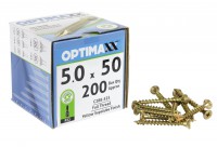 Optimaxx Extreme Performance Woodscrew 5.0mm x 50mm - POZI - Box of 200