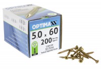 Optimaxx Extreme Performance Woodscrew 5.0mm x 60mm - POZI - Box of 200