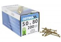 Optimaxx Extreme Performance Woodscrew 5.0mm x 80mm - POZI - Box of 200